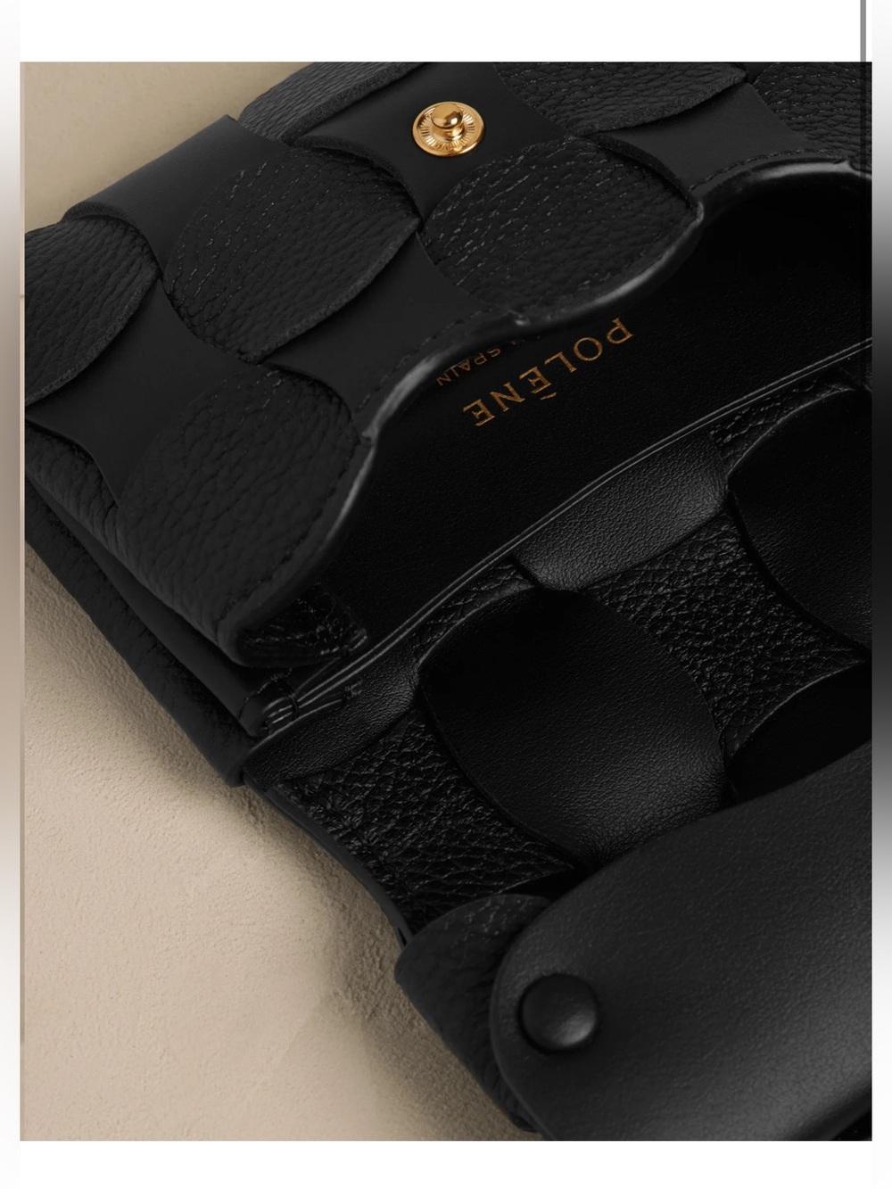 NWT Polène Neiti Card Holder in Black Leather - Picture 4 of 7
